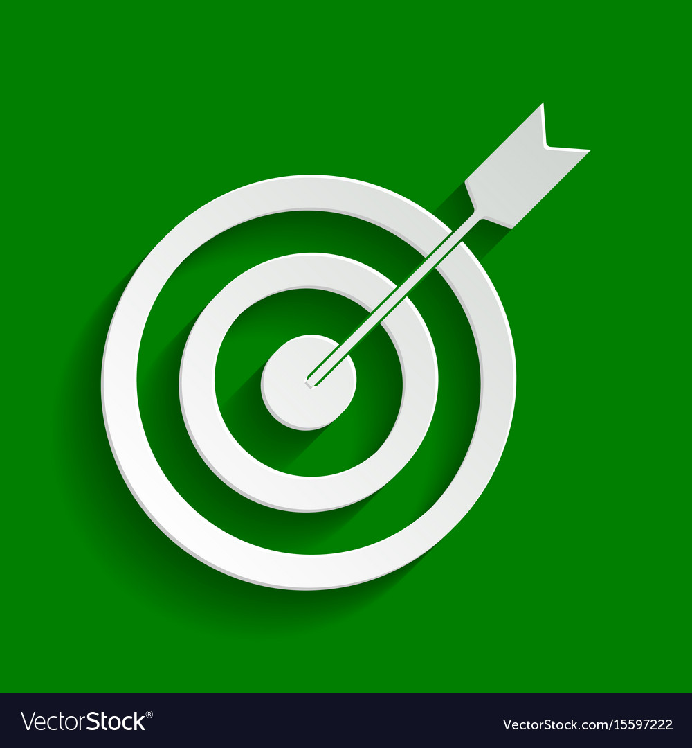 Target with dart paper whitish icon