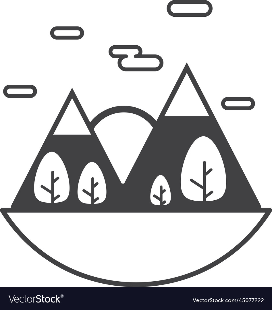 Trees and mountains in minimal style
