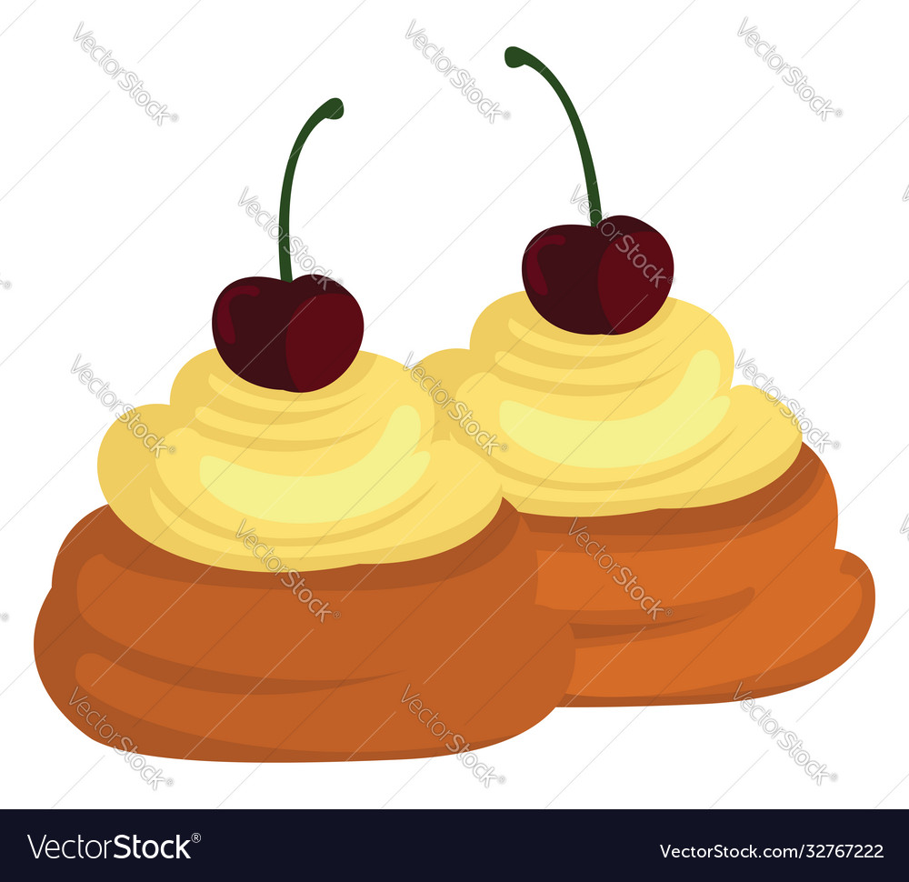 Zeppole delicious food on white background