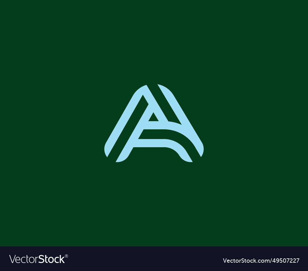 Abstract letter a logo from dynamic lines