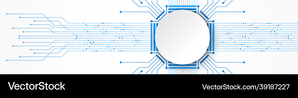 Abstract technology background white circle Vector Image