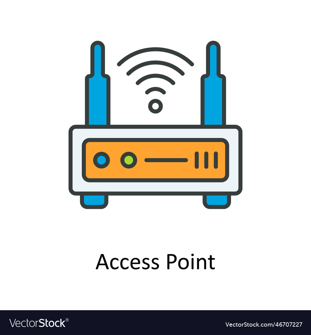 Access point fill outline icons simple st
