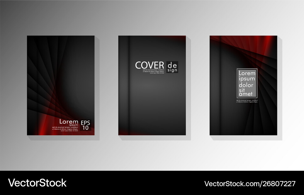 Collection book cover backgrounds eps 10 design Vector Image