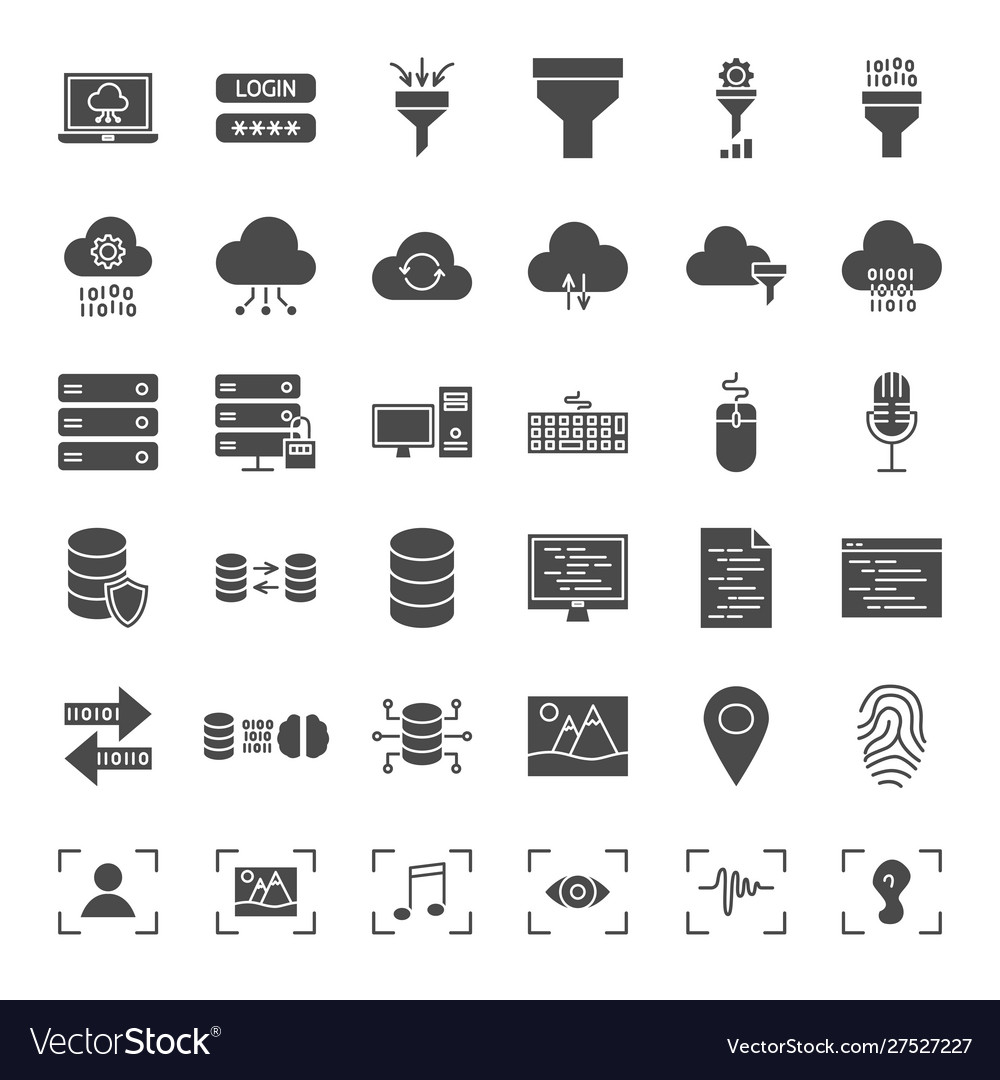 Data Science Web Icons - Solid