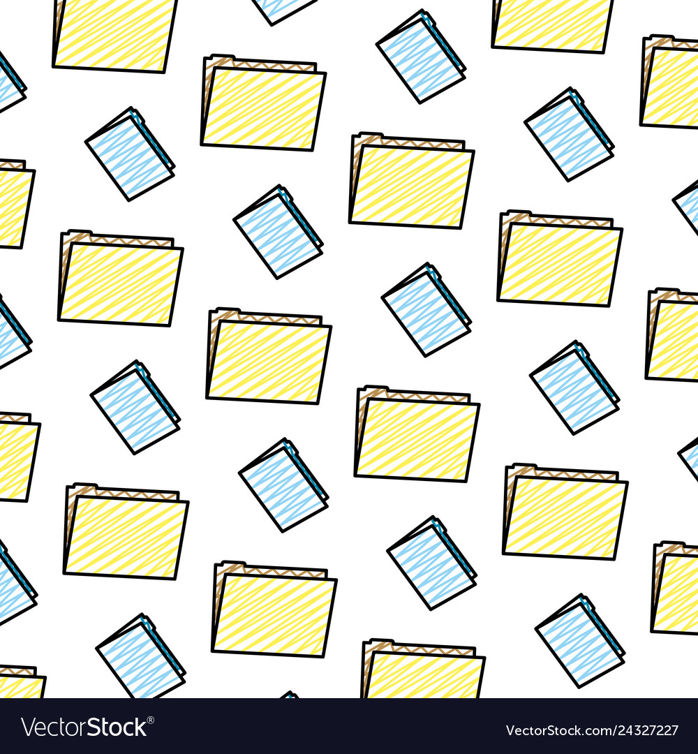 Doodle Ordner Datei Büro Informationen Hintergrund vector image Doodle Ordner Datei Büro Informationen Hintergrund