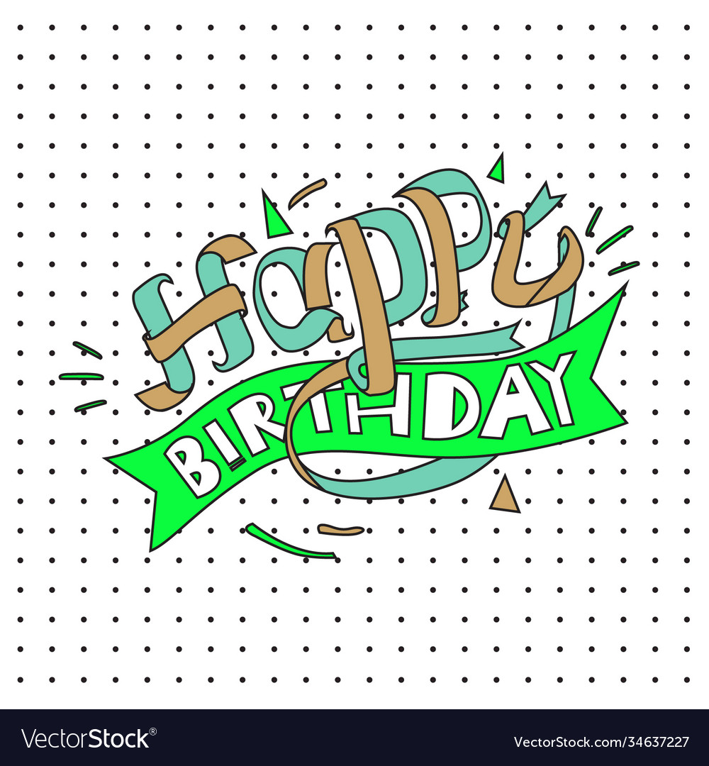 Happy birthday typography design for greeting