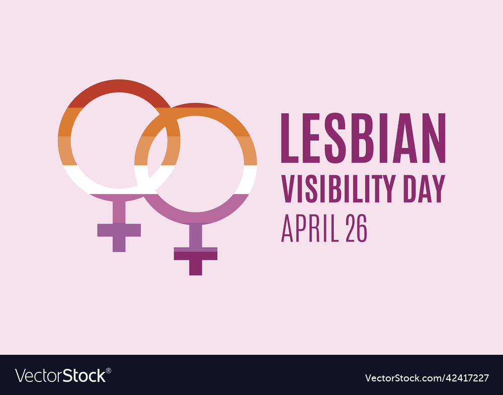 Lesbian visibility day icon vector image Lesbian visibility day icon