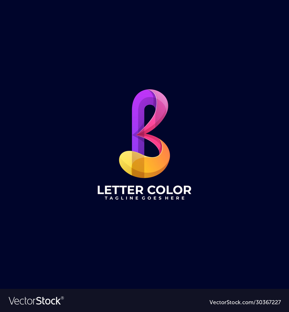 Logo abstract letter gradient colorful style