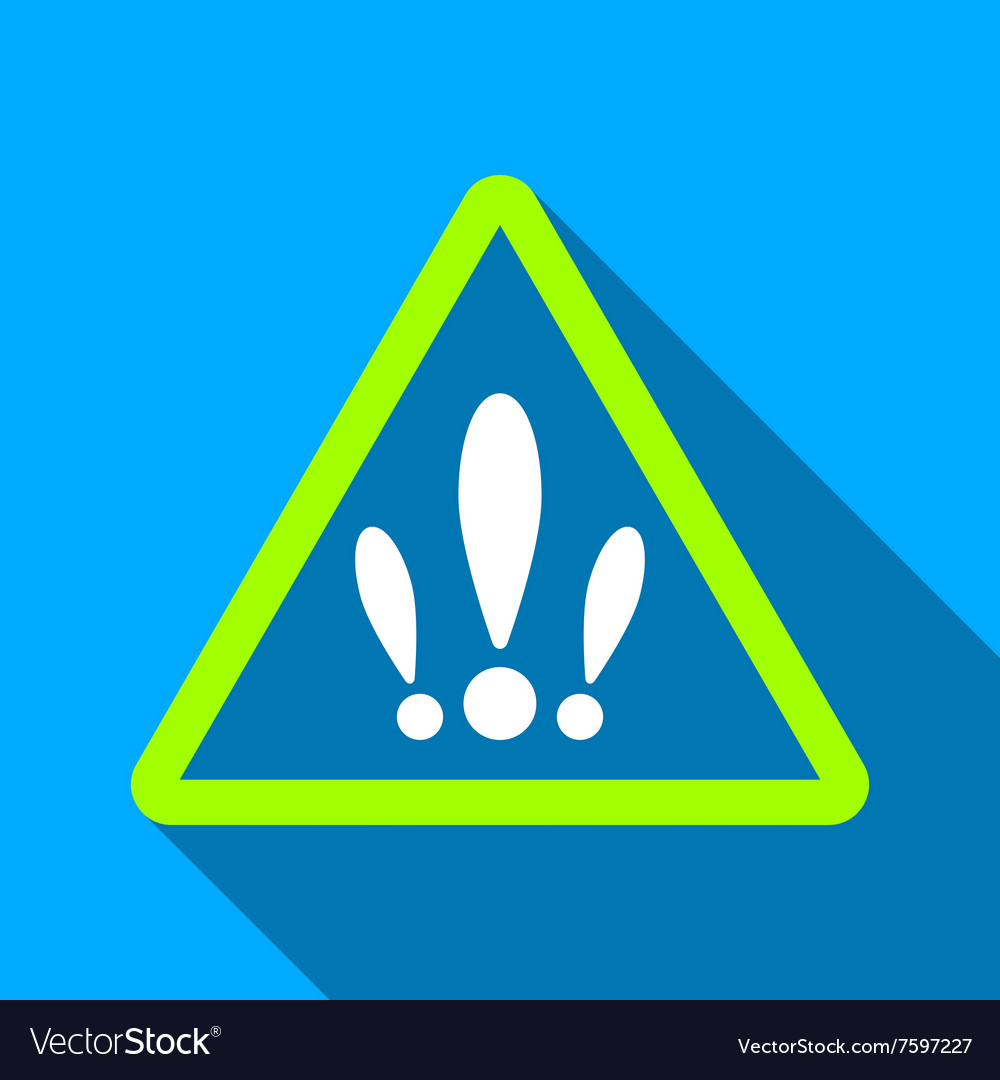 Multiple problems flat long shadow square icon