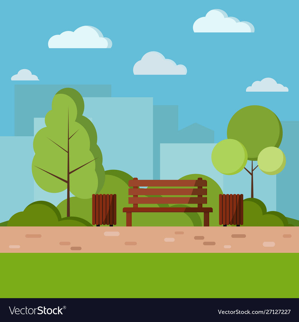 Park day nature background Royalty Free Vector Image