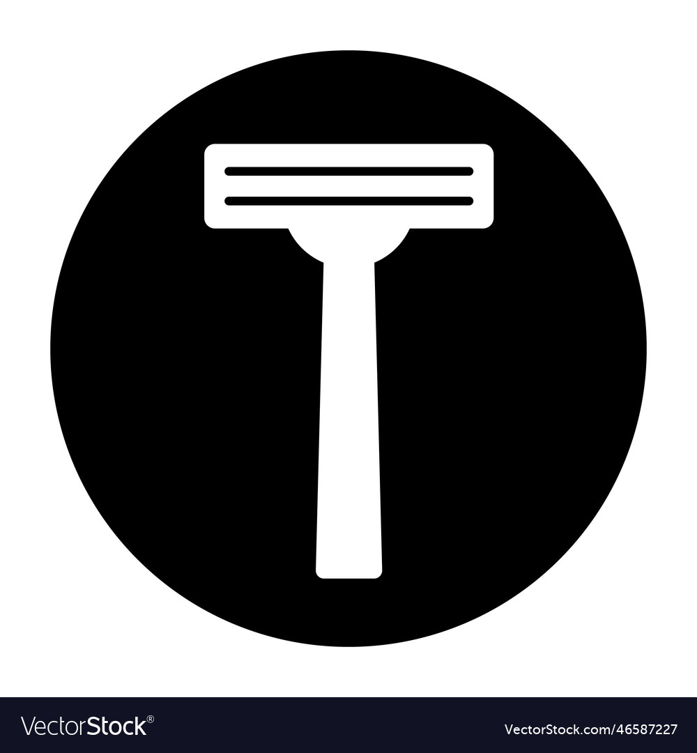 Round razor blade silhouette icon