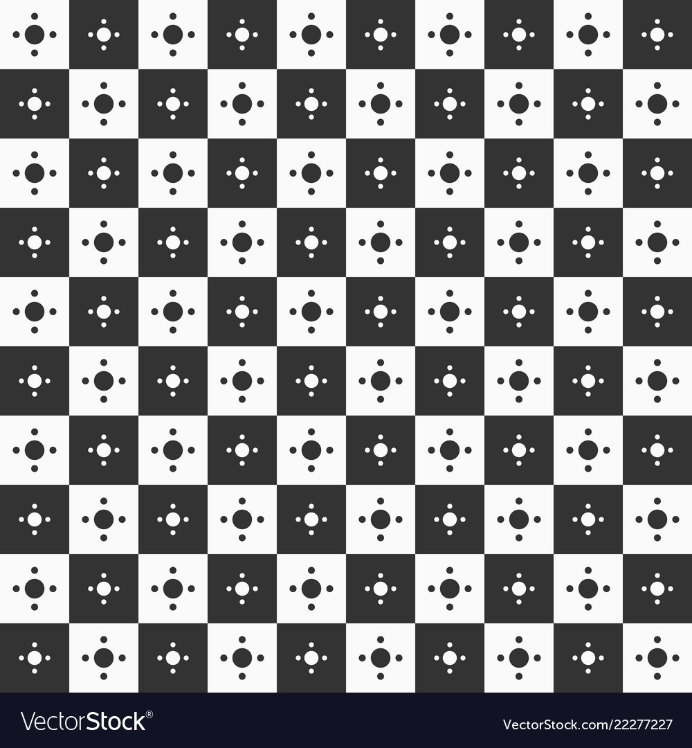 Seamless geometric pattern of squares and circles vector image Seamless geometric pattern of squares and circles