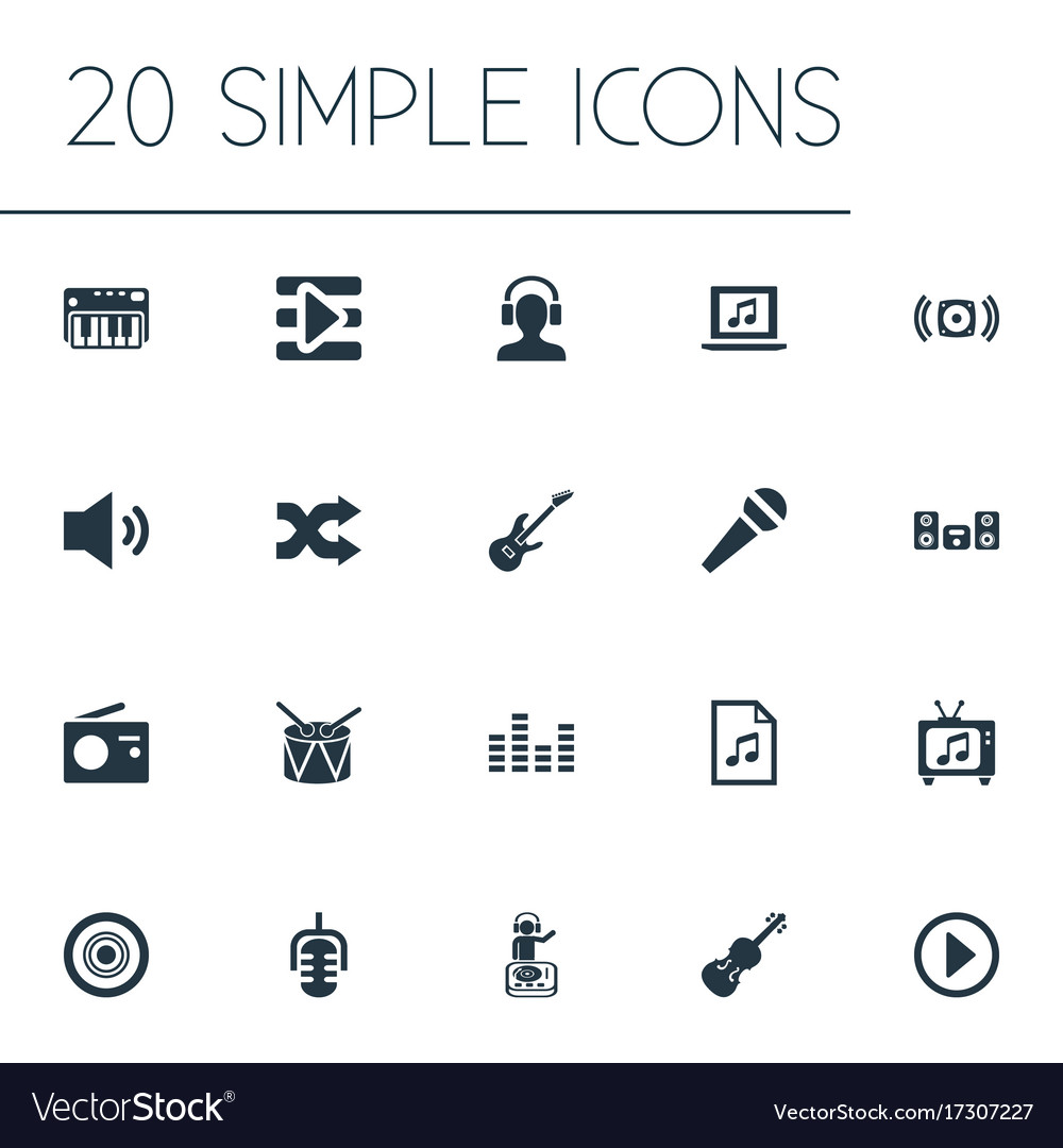 Set of simple icons element