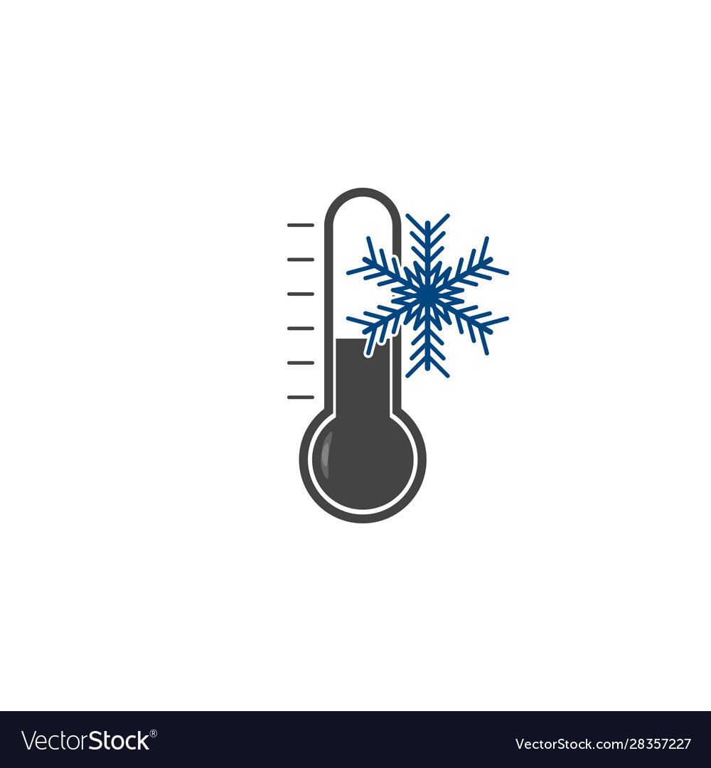 Thermometer and snowflake icon the symbol