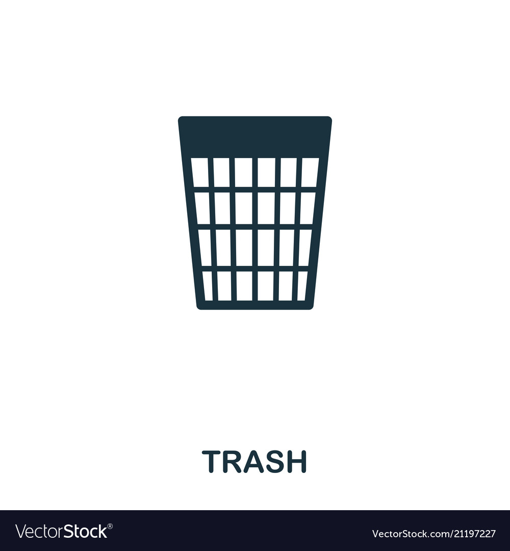 Trash icon line style design ui