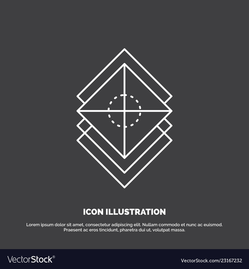 Arrange-Design-Schichten Stack Layer-Symbol-Linie vector image Arrange-Design-Schichten Stack Layer-Symbol-Linie