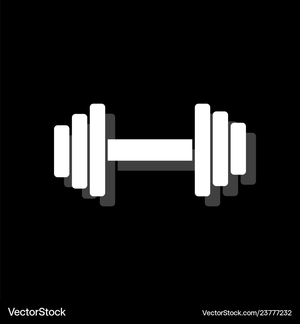 Barbell icon flat Royalty Free Vector Image - VectorStock