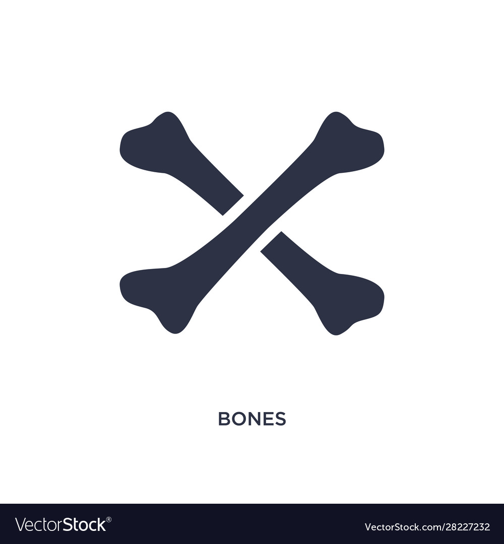 Bones icon on white background simple element