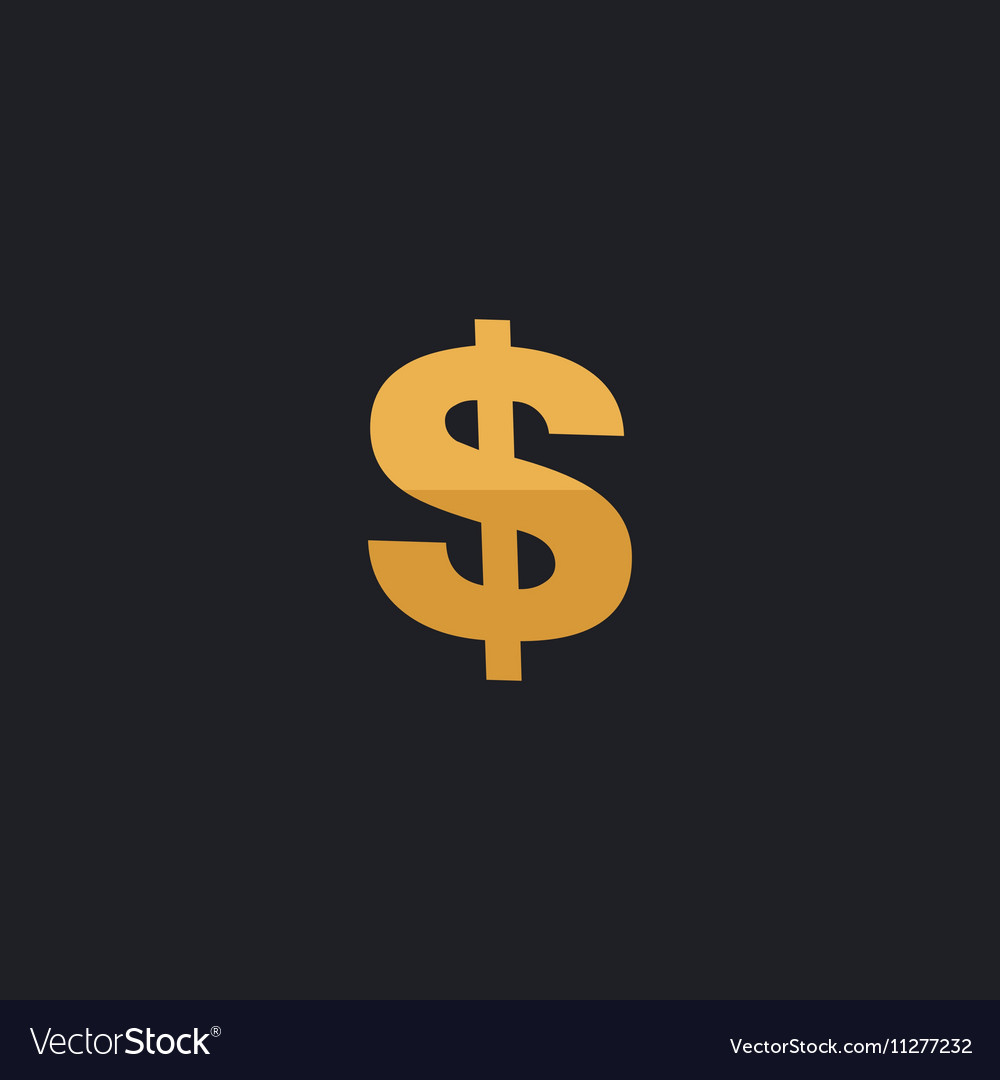 Dollar computer symbol Royalty Free Vector Image