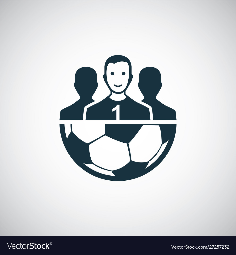 Football team icon for web and ui on white Vector Image