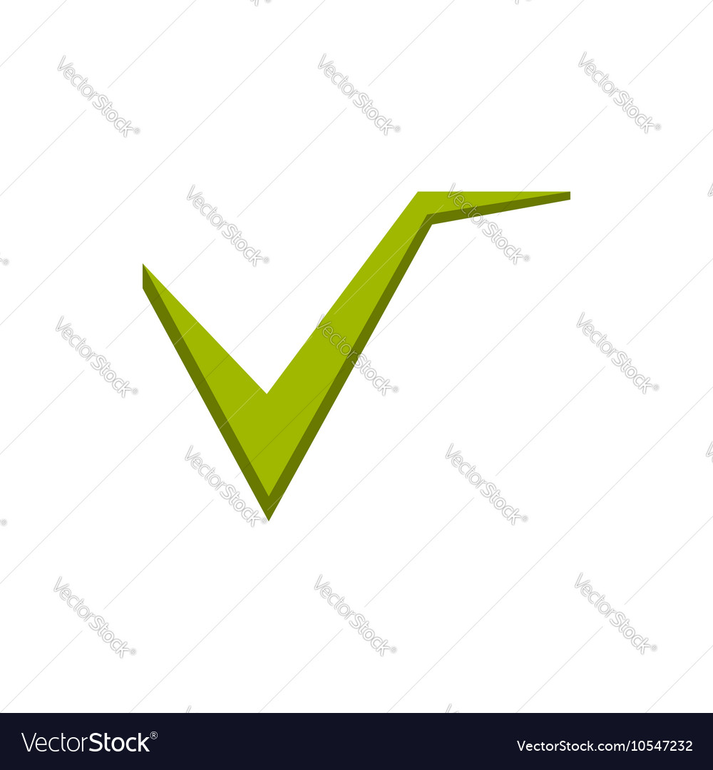 Green checkmark icon flat style