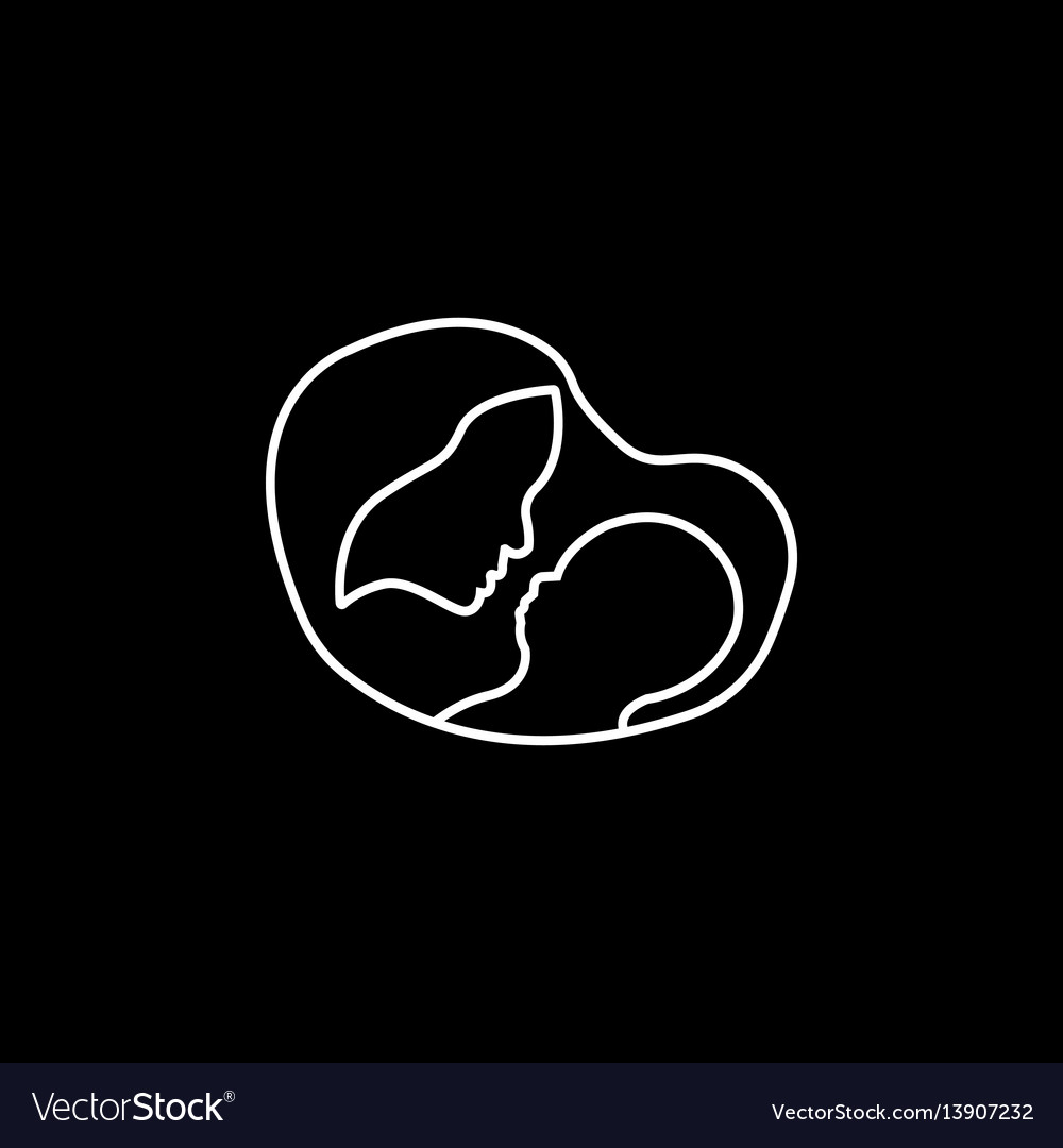 Mother Holding A Baby Silhouette Royalty Free Vector Image