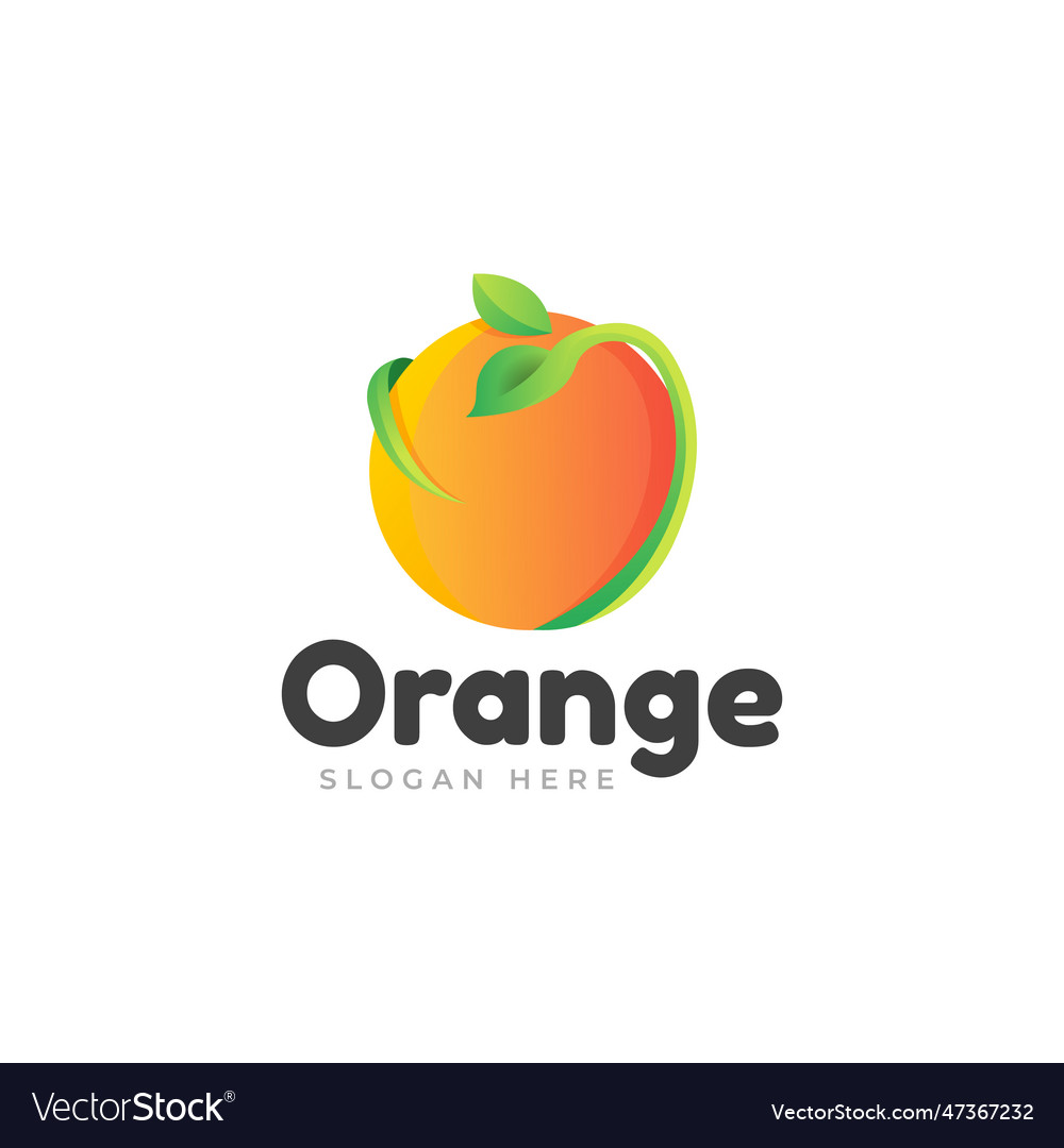 Orange Fruit Logo Template Design Royalty Free Vector Image