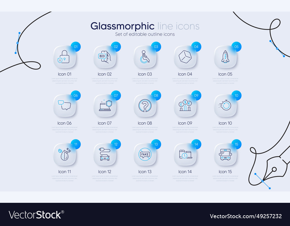 Set of fast recovery disability and question mark vector image Set of fast recovery disability and question mark