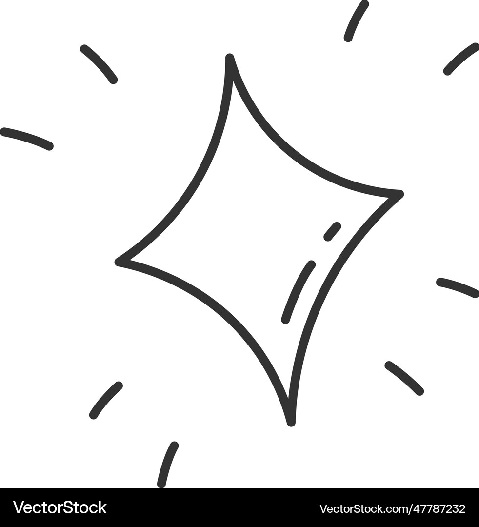 Shining star doodle Royalty Free Vector Image - VectorStock