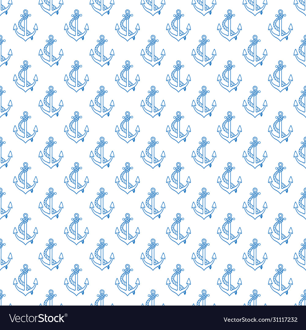 Sketch Anchors Seamless Pattern