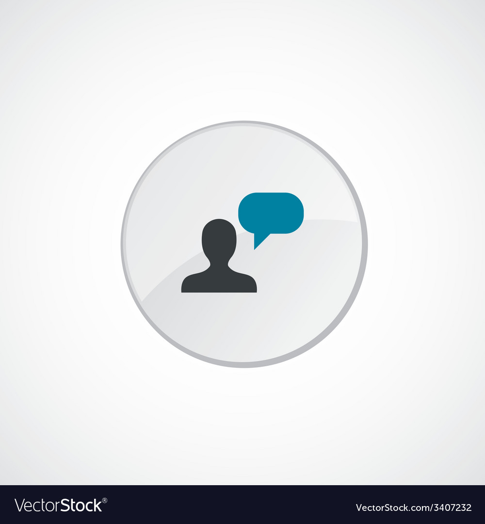 Speech Bubble Icon - Blue & Gray