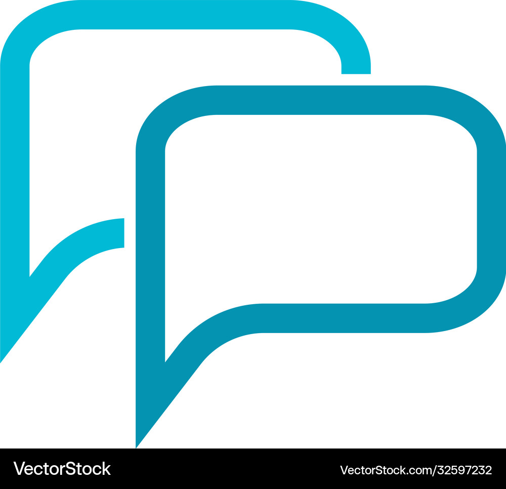 Speech bubble icon logo Royalty Free Vector Image
