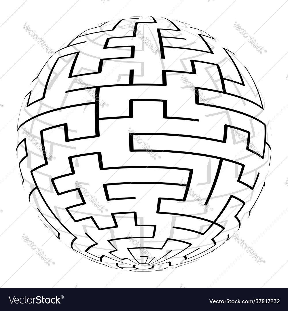 Sphere with random irregular lines icon symbol