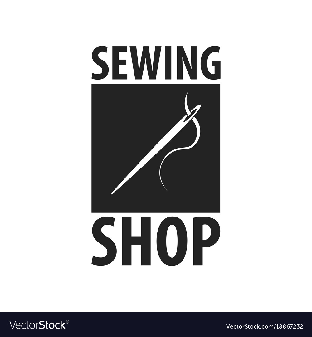 Tailor sewing handmade logo or emblem