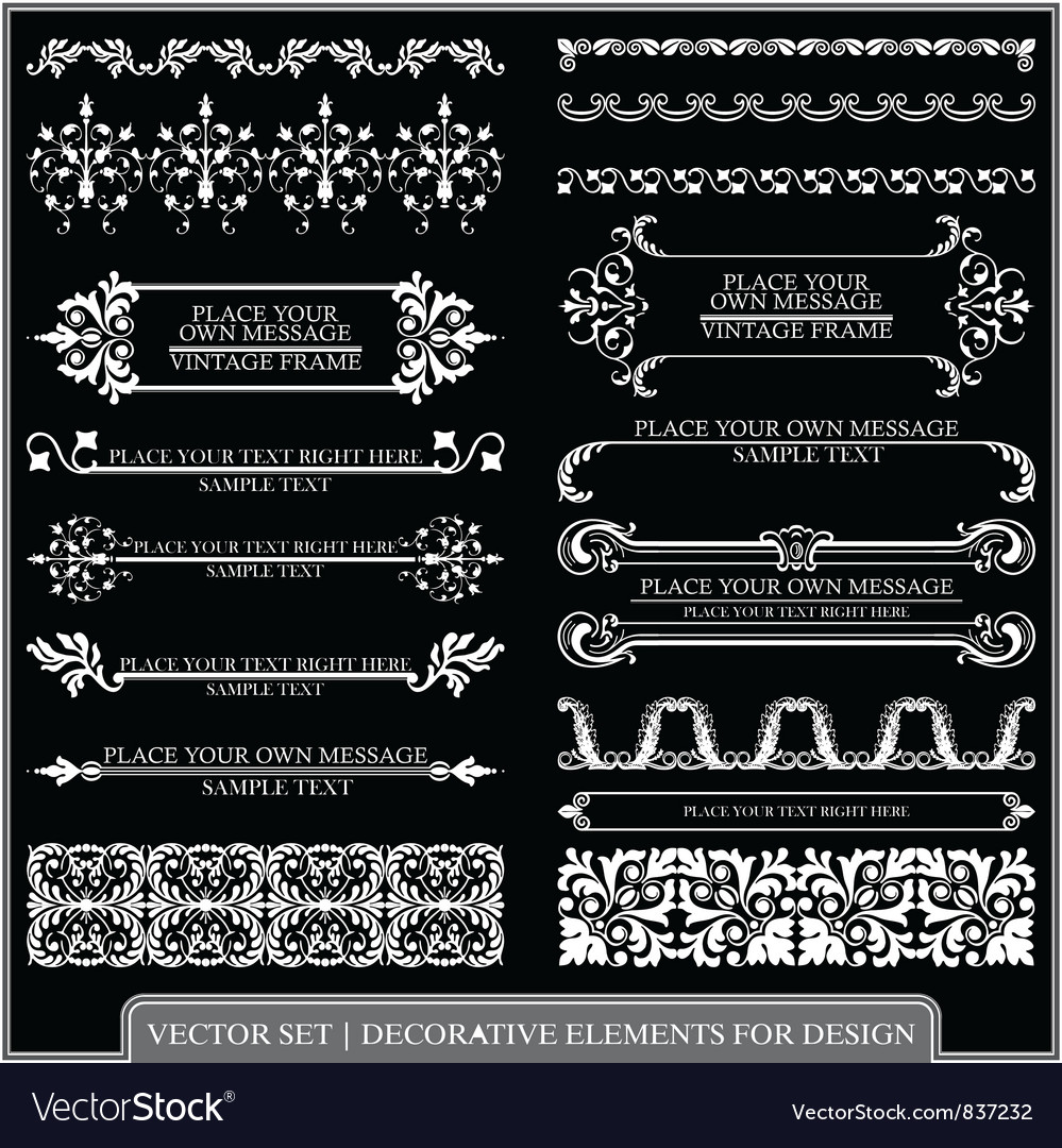 Vintage Scroll & Floral Elements