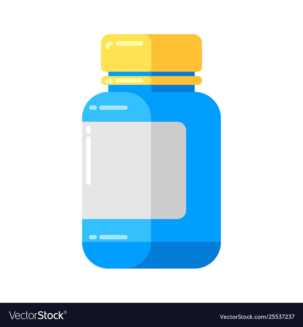 Can pills icon in flat style