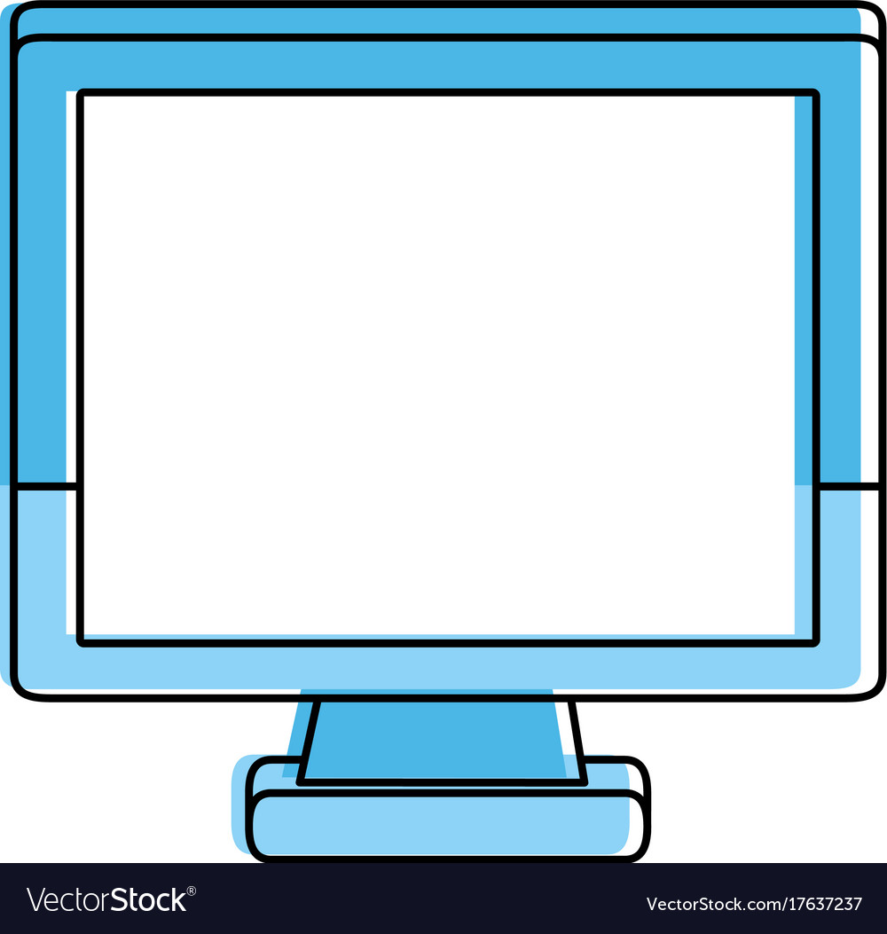 Computer monitor with blank screen icon image