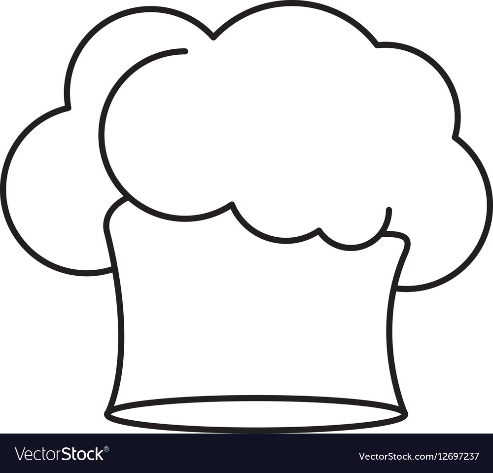 Contour of chefs hat in irregular shape