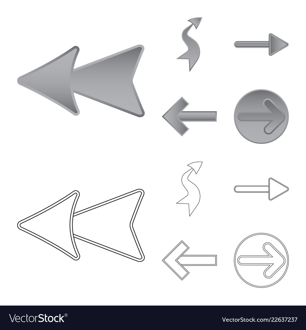 Design of element and arrow sign vector image Design of element and arrow sign