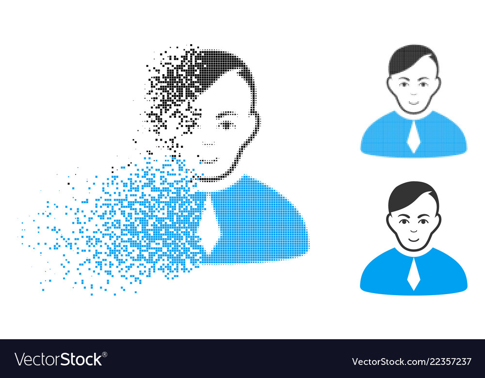 Disintegrating pixelated halftone loyer icon vector image Disintegrating pixelated halftone loyer icon