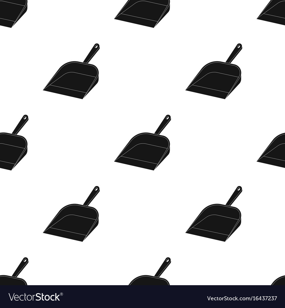 Dustpan icon in black style isolated on white