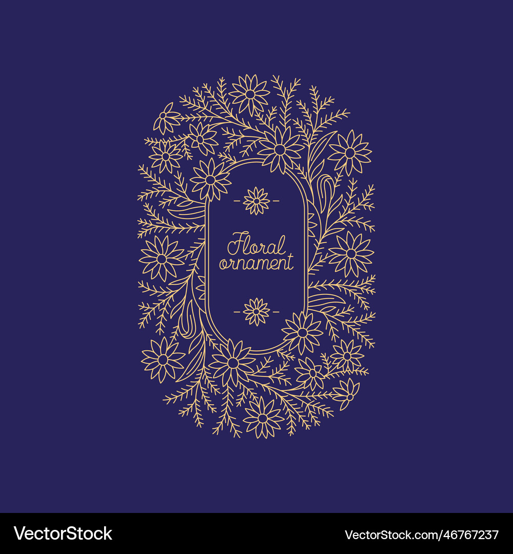 Floral frame Royalty Free Vector Image - VectorStock