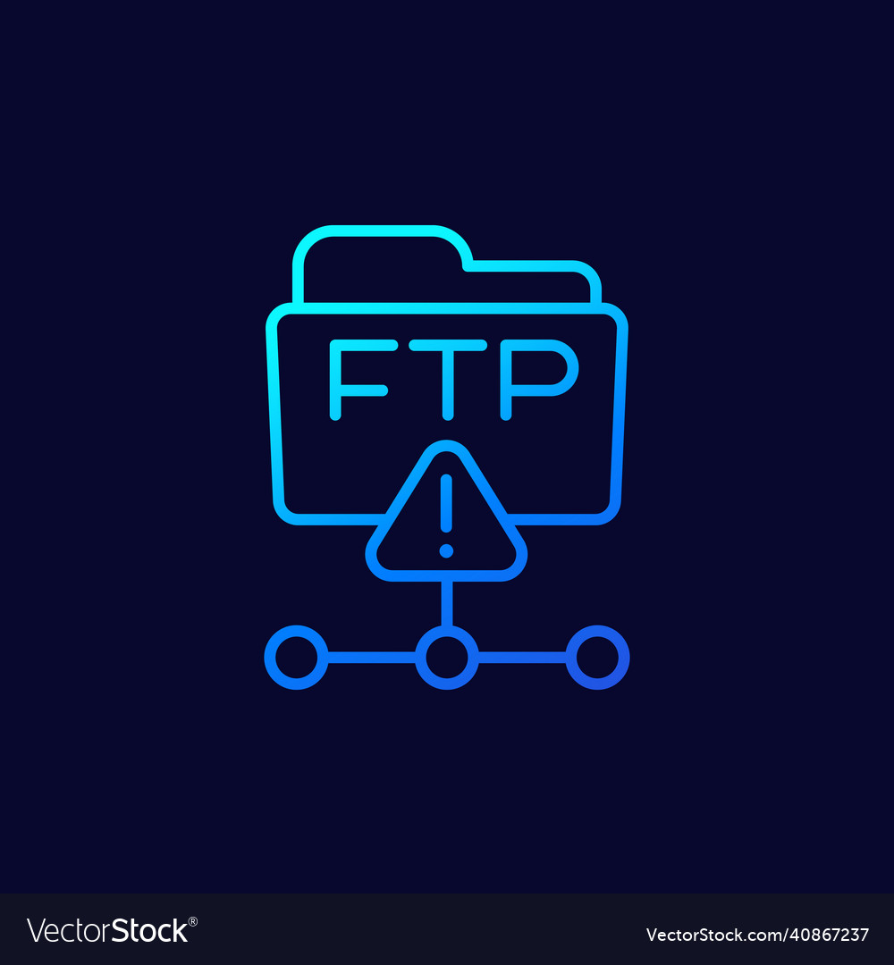 Ftp warning or error linear icon