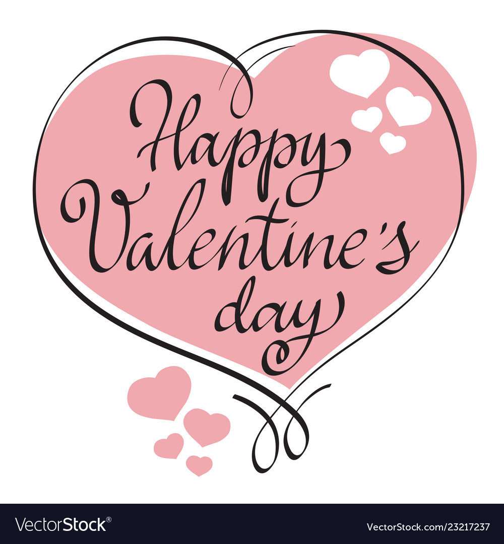 Premium Vector  Hand sketched hello love text as valentine's day