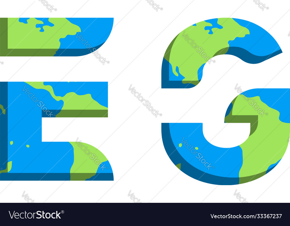 Initial eg logo design with world map style