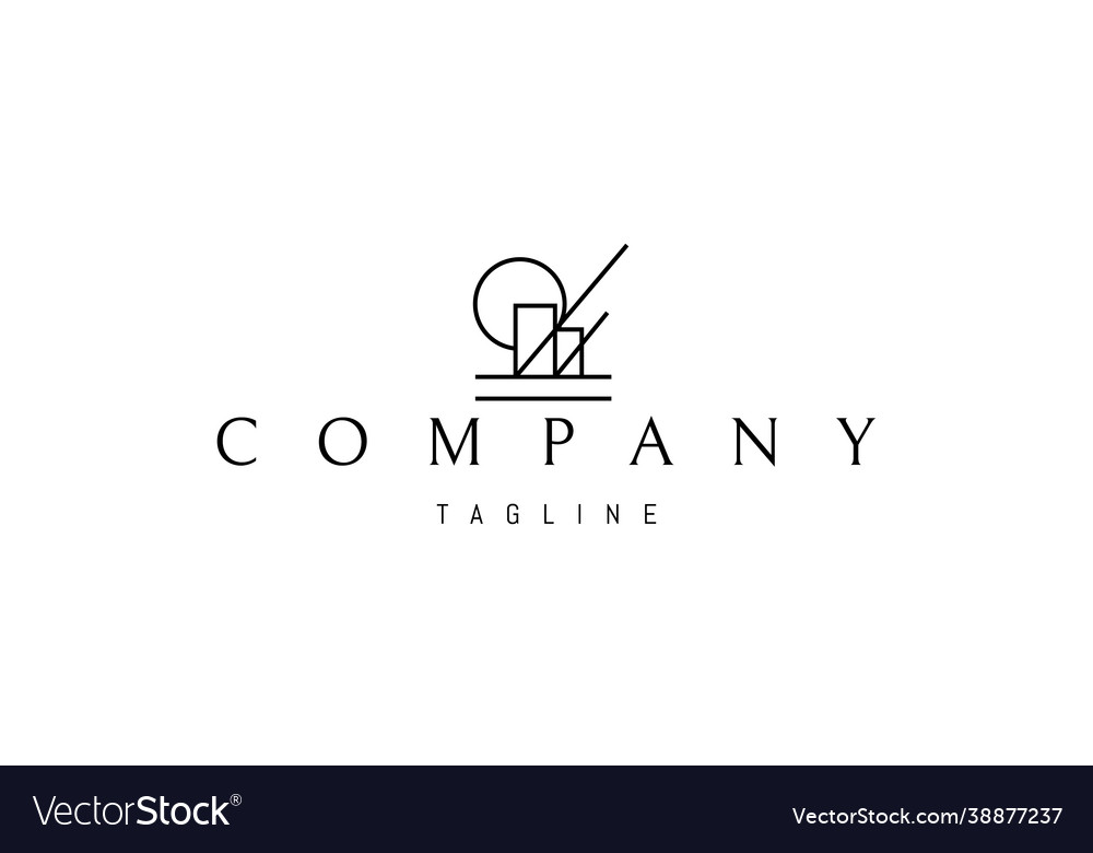 Logo on which an abstract image two vector image Logo on which an abstract image two