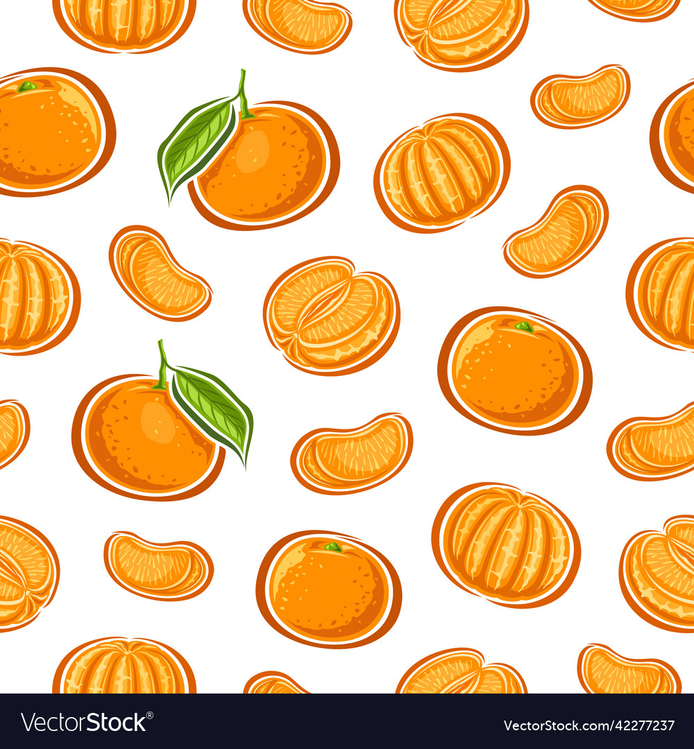 Mandarin seamless pattern