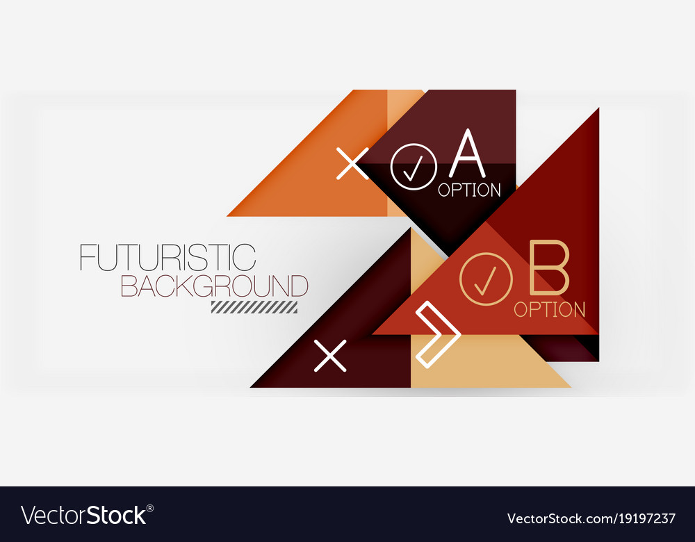 Minimalistic triangle modern banner design