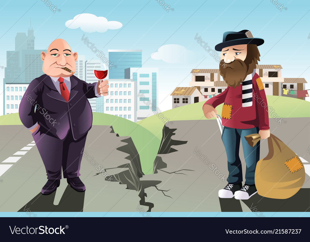 Rich And Poor Concept Royalty Free Vector Image