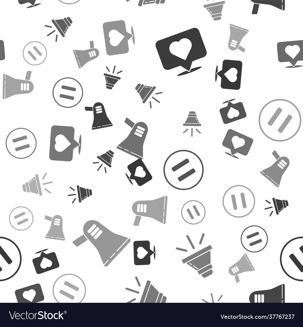 Set like and heart speaker volume pause button vector image Set like and heart speaker volume pause button